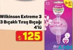 WİLKİNSON EXTREME 3 3 BIÇAKLI TIRAŞ BIÇAĞI 4'LÜ